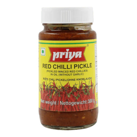 Priya Red Chilli Pickle 300g (Without Garlic)