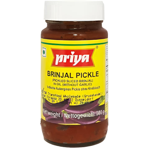 Priya Brinjal Pickle 300g (Without Garlic)