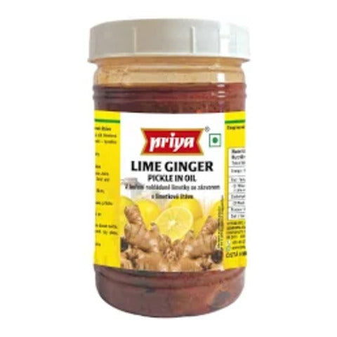 Priya Lime & Ginger Pickle 300g (Without Garlic)