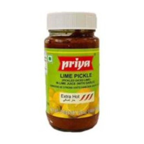 Priya Extra Hot Lime Pickle 300g (With Garlic)